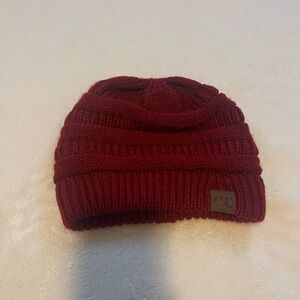 C.C. Burgundy Cable Knit Beanie | Cozy Winter Hat